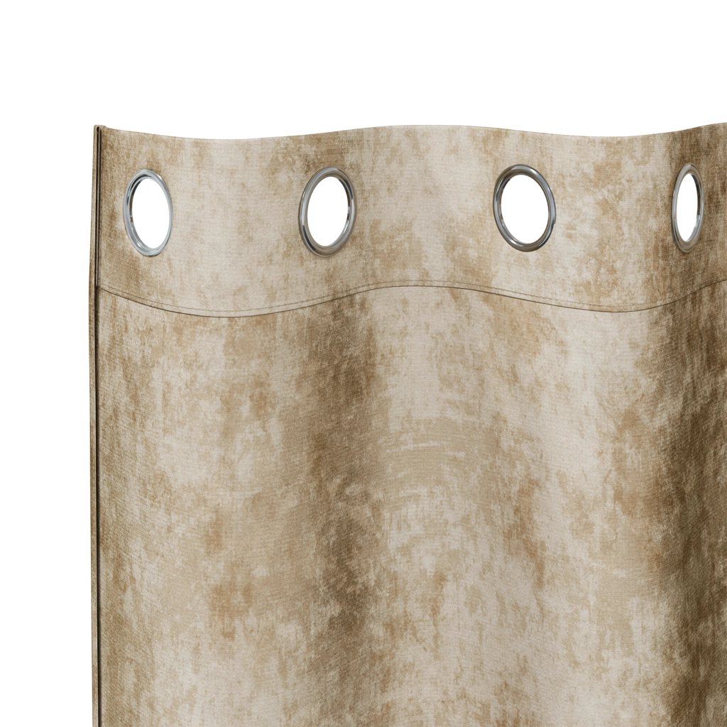 Tende di Velluto 2 pz con Occhielli Panna 245x140 cm