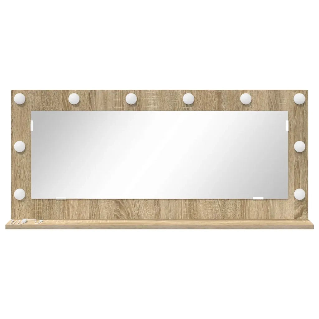 Specchio da Vanità Rettangolare Rovere Sonoma 100 x 45 x 18 cm 868327