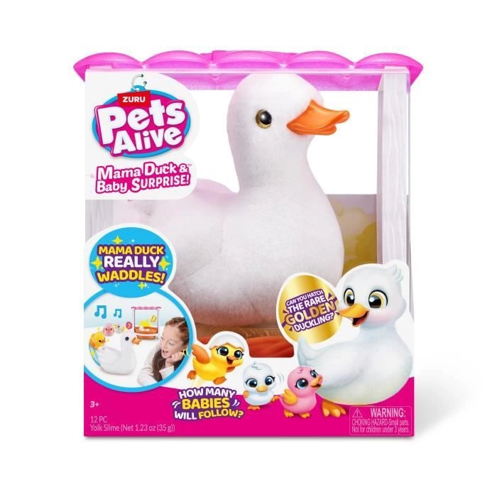 Giocattolo Interattivo - ZURU - Mama Duck - Anatroccoli interattivi che seguono la mamma con sorprese da scoprire