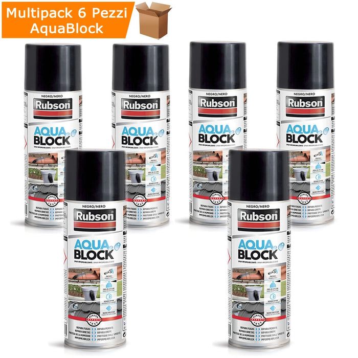 Aquablock rubson impermeabilizzante spray 300 ml rivestimento protettivo