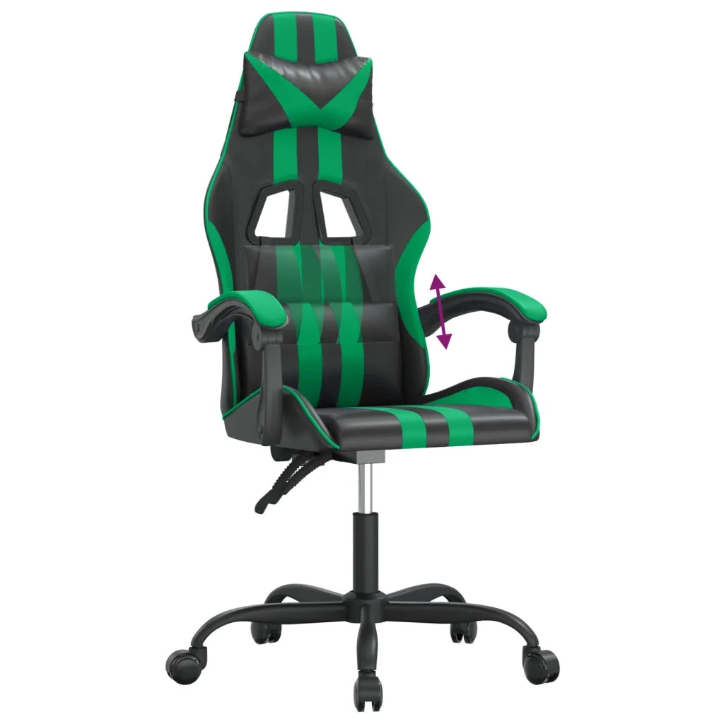 Sedia da Gaming | Sedia da e-sports Nera e Verde in Similpelle