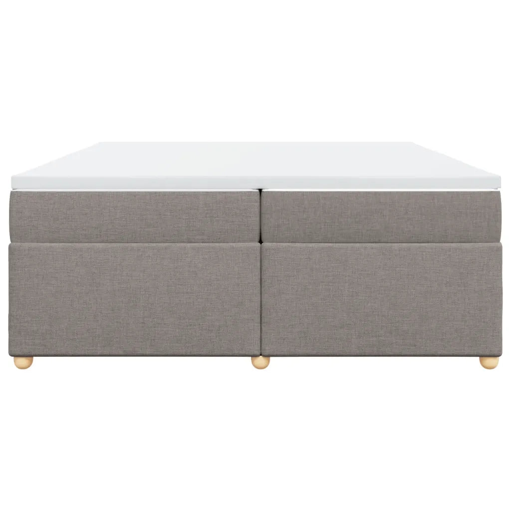 Giroletto a Molle con Materasso Tortora 200x200 cm in Tessuto 3285405