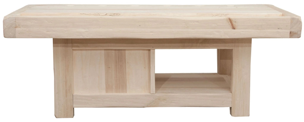 Biscottini Porta Tv in legno massello di tiglio grezzo L120XPR65XH45 cm. Made in Italy