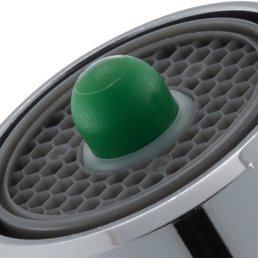 Aeratore maschio con pulsante che eroga da 5 l/min a 11 l/min