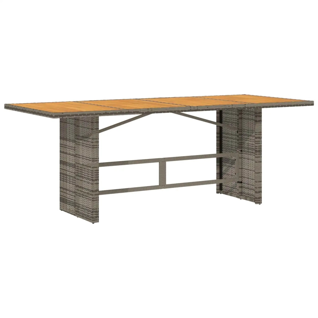 Set da Pranzo per Giardino con cuscino 7 pcs Grigio polyrattan