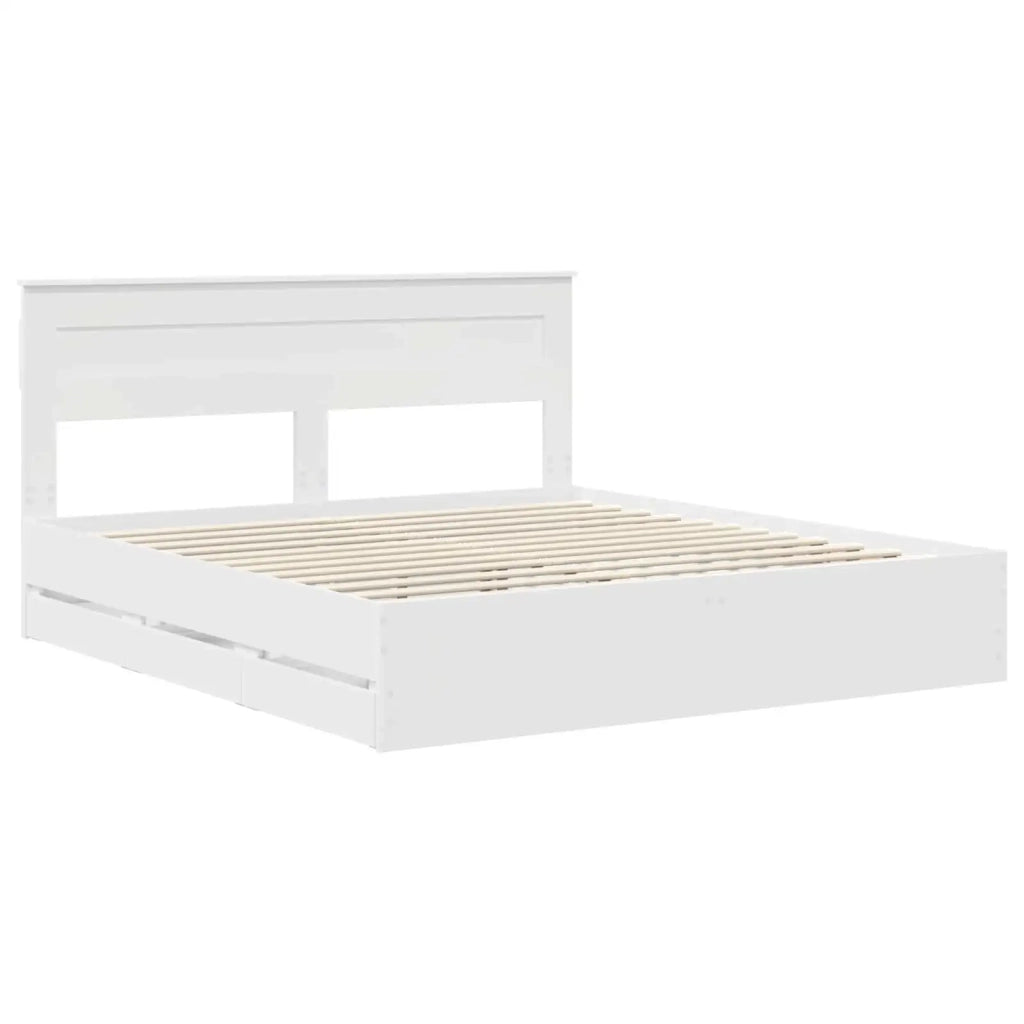 Struttura del letto Bianco 180 x 200 cm Legno Ingegnerizzato