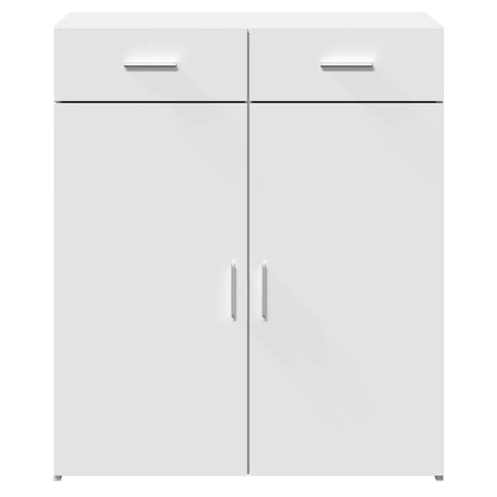 Credenza | Madia | Buffet da pranzo | Armadio da pranzo Bianca 80x42,5x93 cm in Legno Multistrato