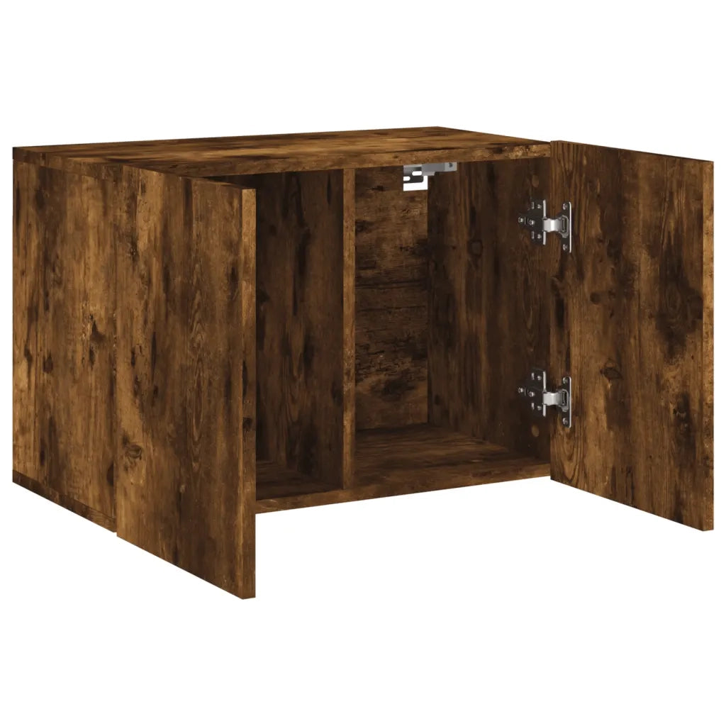 Mobile TV a Parete-Mobile TV a Muro Rovere Fumo 60x30x41 cm