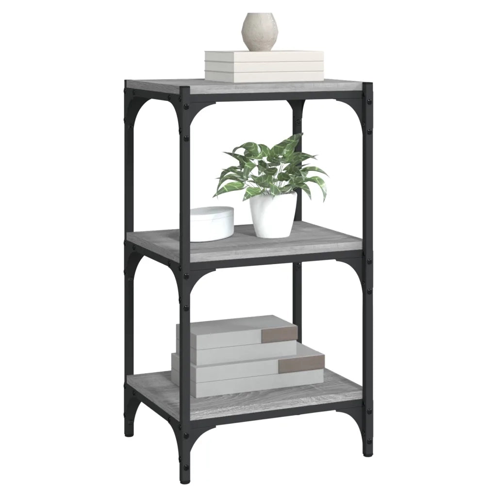 Libreria grigio sonoma 40x33x70,5cm Legno Multistrato e Acciaio 819310