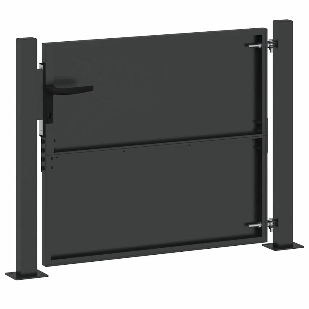 vidaXL Cancello da giardino con blocco Nero 105 x 100 cm
