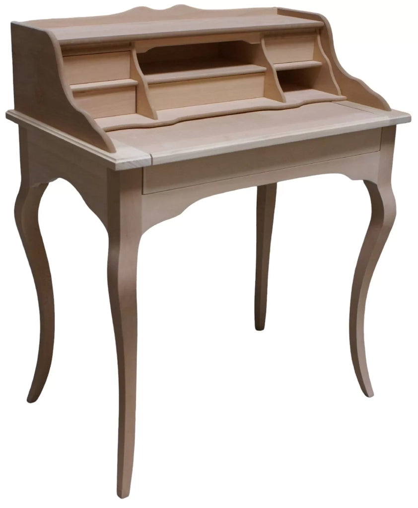 Scrivania 6 cassetti con tiretto legno grezzo 78x50x96 (3107) - Mobili 2G