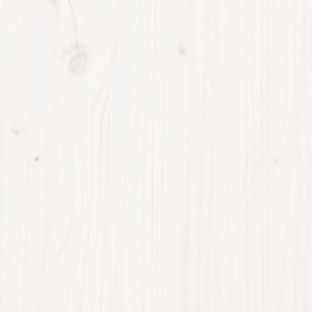 Credenza Bianca 111x34x60 cm in Legno Massello di Pino 813810