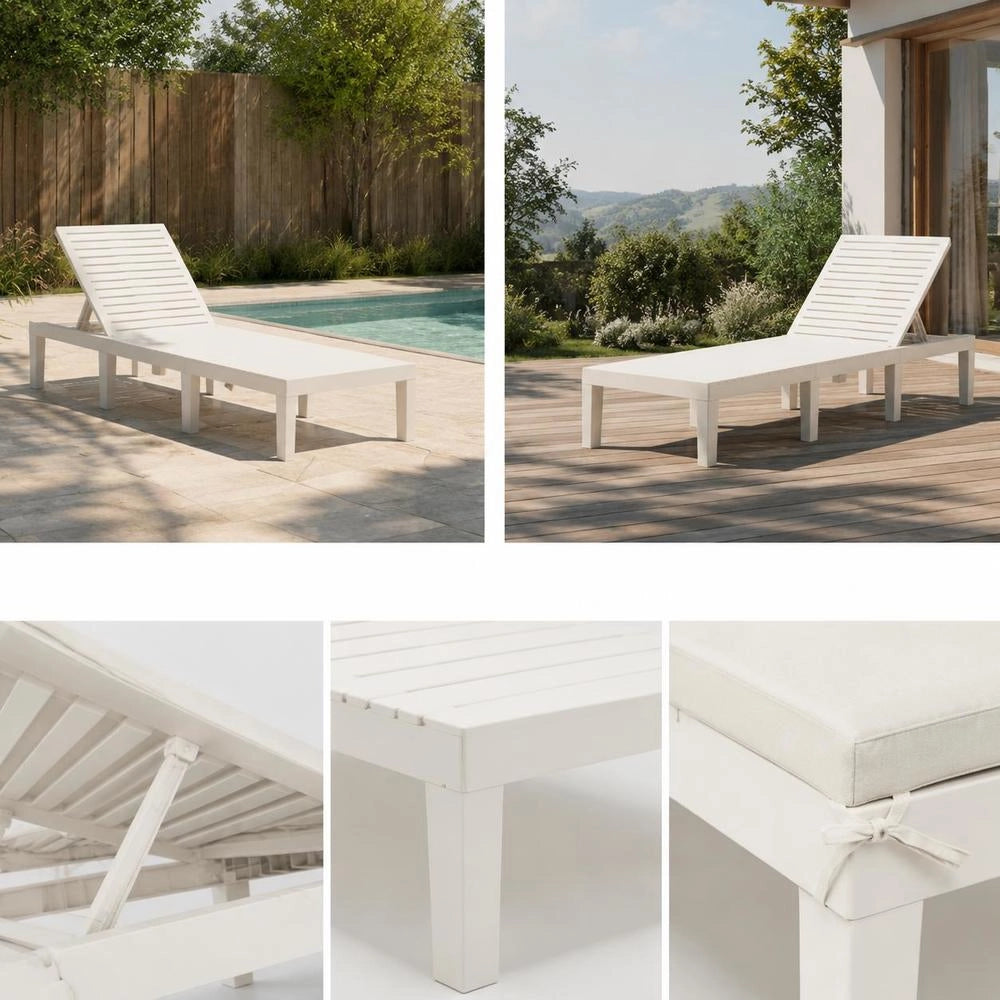 White Plastic Sun Lounger