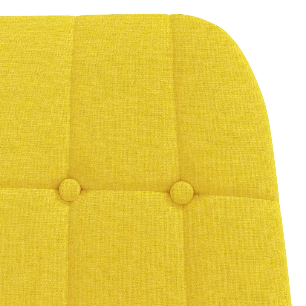Sedia Relax con Poggiapiedi Giallo Chiaro in Tessuto 3315154