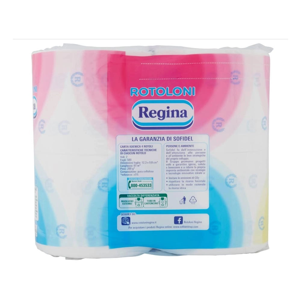 Rotoloni regina carta igienica 1 confezione da 4 maxi rotoli