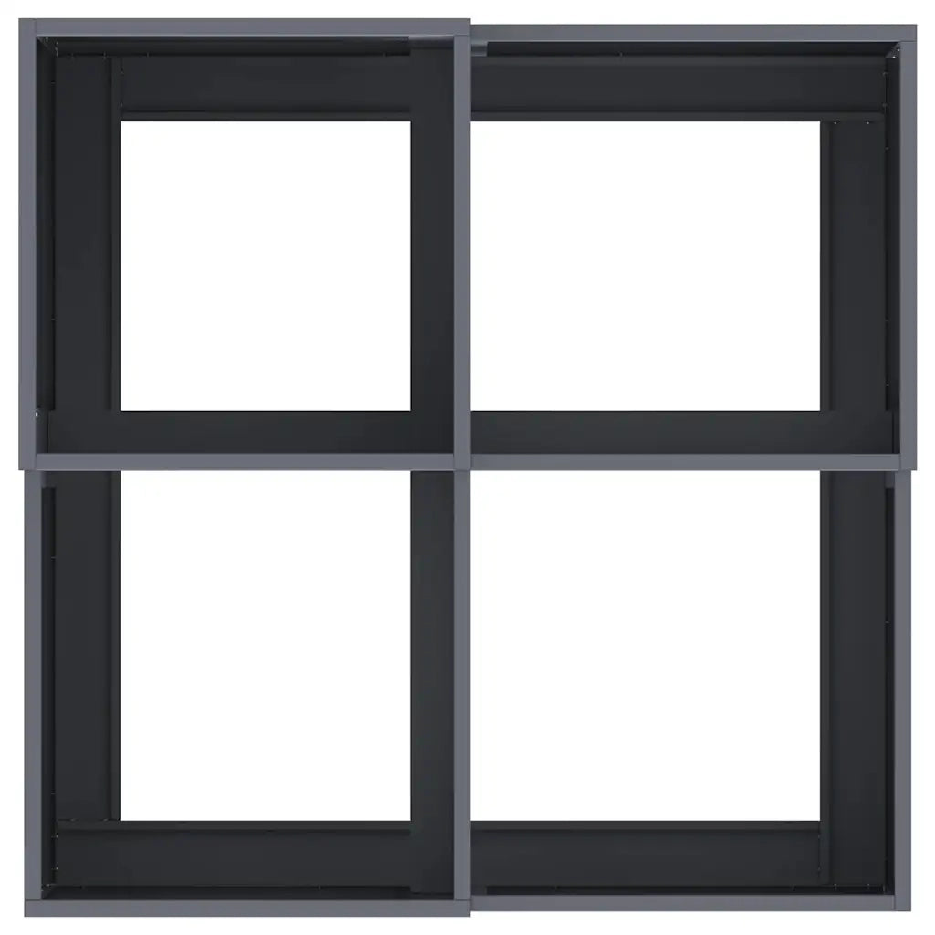 Vaso da giardino Antracite 100 x 100 x 48 cm Acciaio 865850