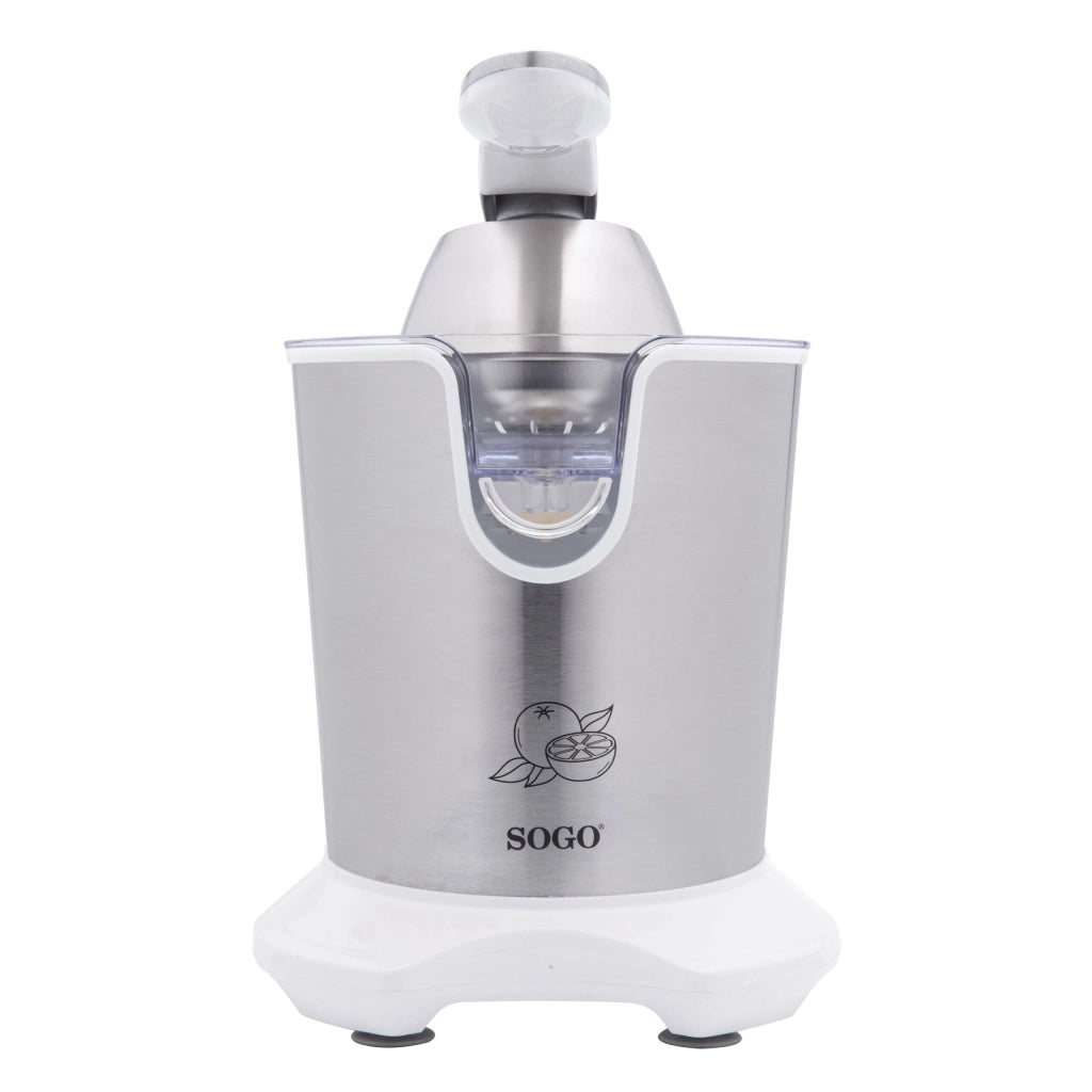 Spremiagrumi elettrico con leva pressione, 2 coni acciaio inox, capacità 550ml, funzione antigoccia 160W - SOGO