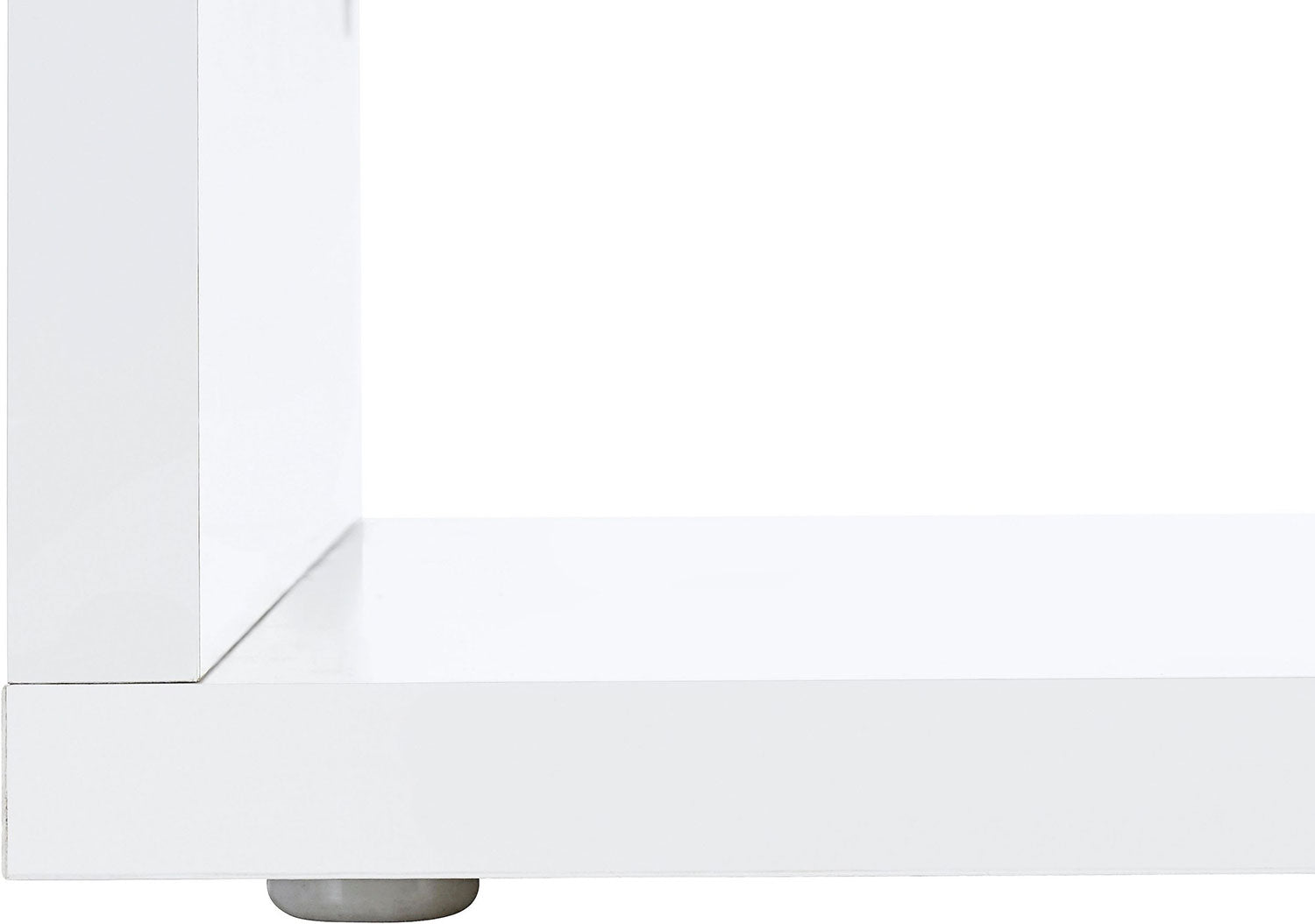 Tavolino a S con Ripiani a Giorno 55x41,5x55 cm Zeta Bianco Lucido