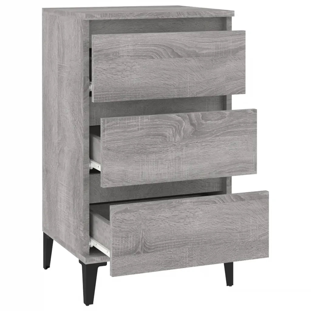 Comodino | Armadio da Notte | Mobiletto da notte Grigio Sonoma 40x35x70 cm in Legno Multistrato