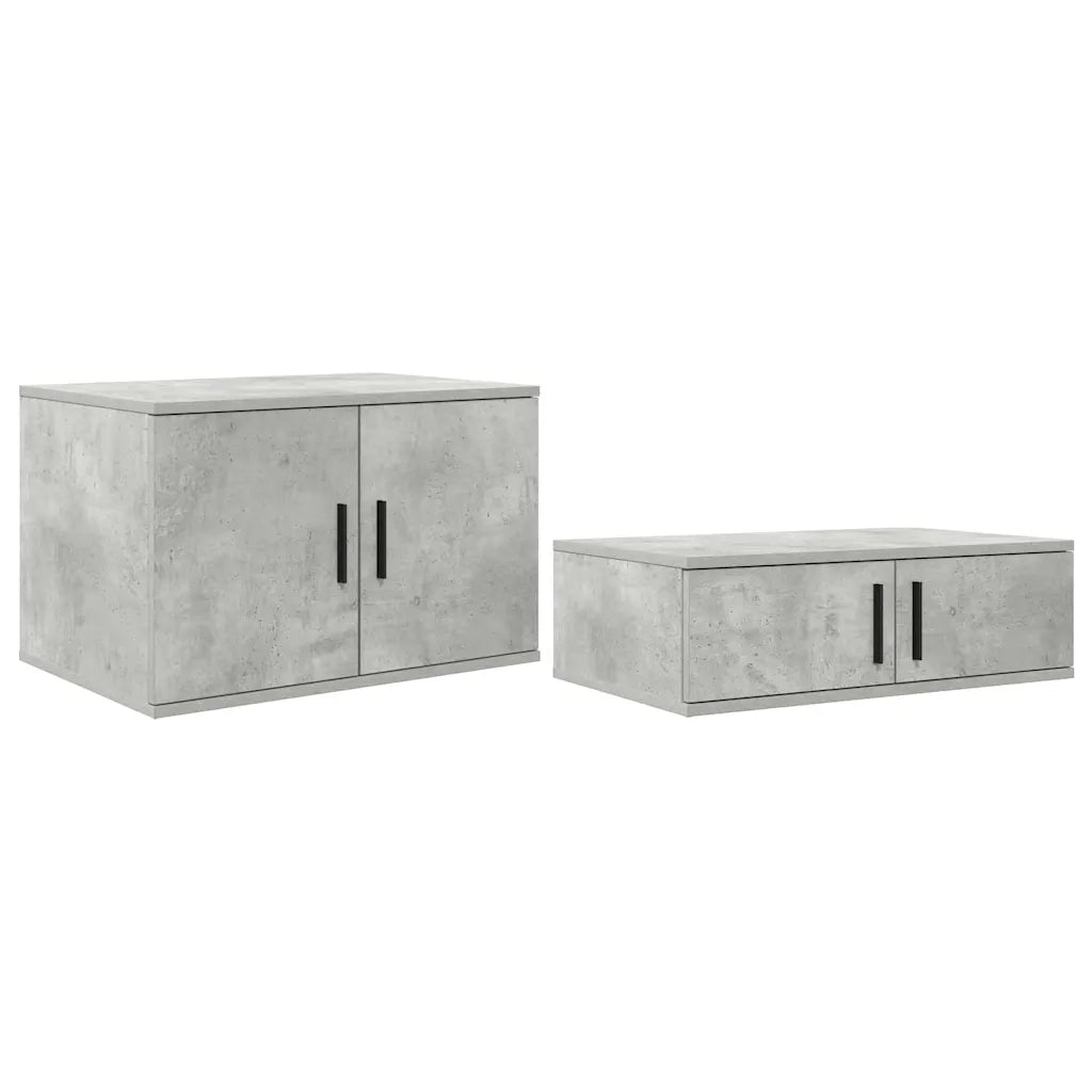 Struttura letto con contenitore Grigio cemento 80 cm 3335576