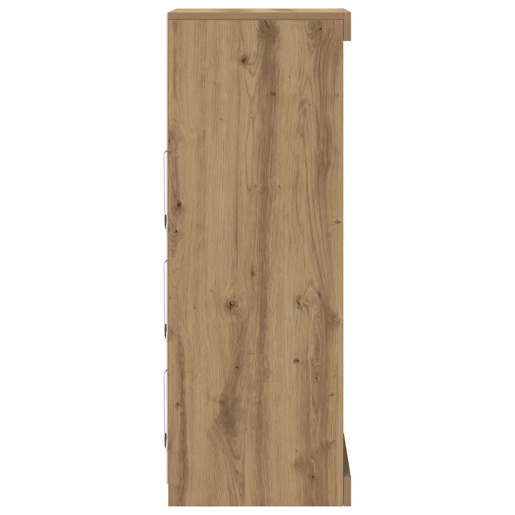 Credenza | Madia LED Rovere artigianale 41 x 37 x 100 cm Legno multistrato