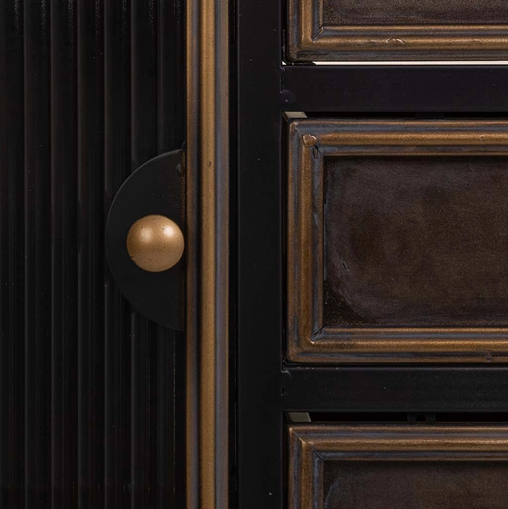 Credenza in metallo marrone 122x42x100h