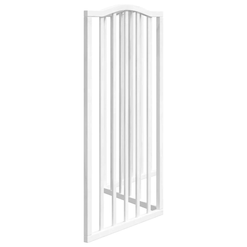 Cancelletto di sicurezza pieghevole per cani a 3 pannelli 150 cm legno di pioppo bianco 02_0023062