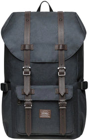 Zaino per laptop, sacchetto da campeggio funzionale per viaggi e campeggio, zaino per studenti, colore grigio scuro [K1023], 45 x 27 x 17 cm (Altezza x Larghezza x Profondità), zaino scolastico