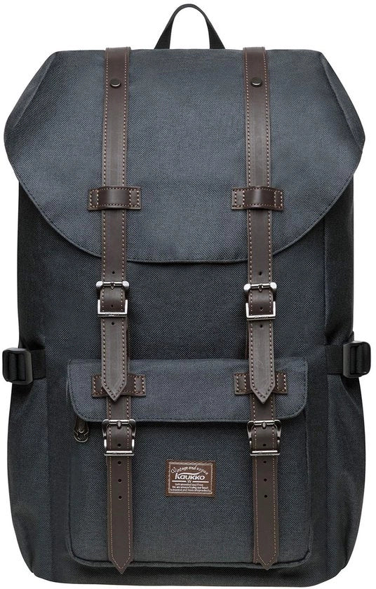 Zaino per laptop, sacchetto da campeggio funzionale per viaggi e campeggio, zaino per studenti, colore grigio scuro [K1023], 45 x 27 x 17 cm (Altezza x Larghezza x Profondità), zaino scolastico