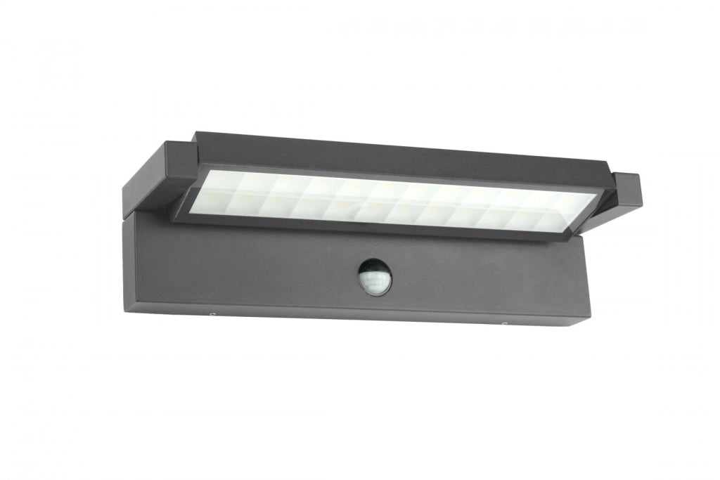 Applique esterna SU-MA Ren LED 27W sensore IP65 grigio