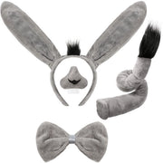 Set di costume per asino - Cappello per asino - Muso/Coda - Frusta - Costume per carnevale - Adatto a bambini a partire dai 3 anni