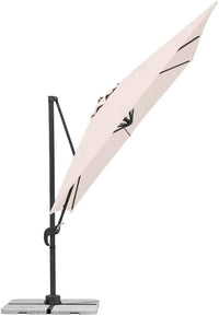 Ombrellone Giardino Decentrato Senso 3x4 Alluminio Inclinabile Girevole Ecru