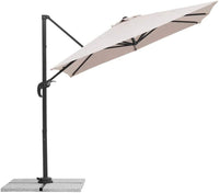 Ombrellone Giardino Decentrato Senso 3x4 Alluminio Inclinabile Girevole Ecru