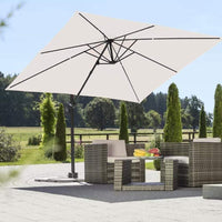 Ombrellone Giardino Decentrato Senso 3x4 Alluminio Inclinabile Girevole Ecru