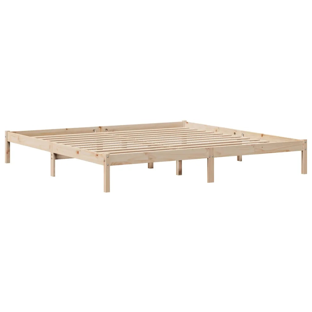 Letto senza Materasso-Struttura Letto 200x200 cm in Legno Massello di Pino 406052