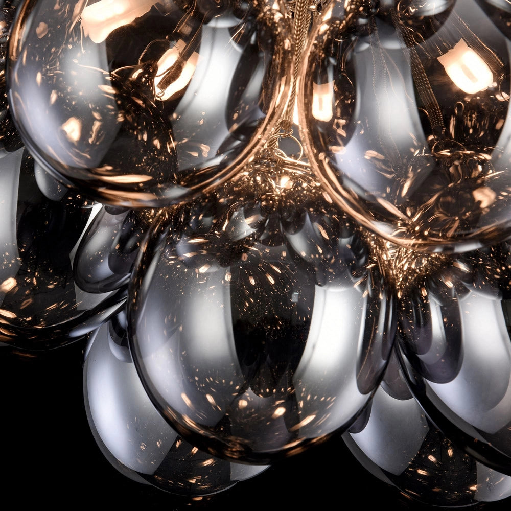 Maytoni Plafoniera contemporanea Balbo 8 luci G9 nichel metallo diffusore vetro fumè