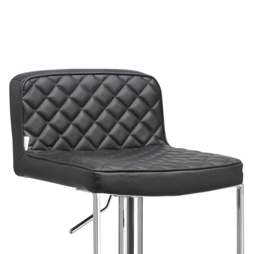 Sgabello da bar MENATI in PU nero