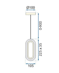 Lampadario A Sospensione In Cristallo G113-1cp Gold