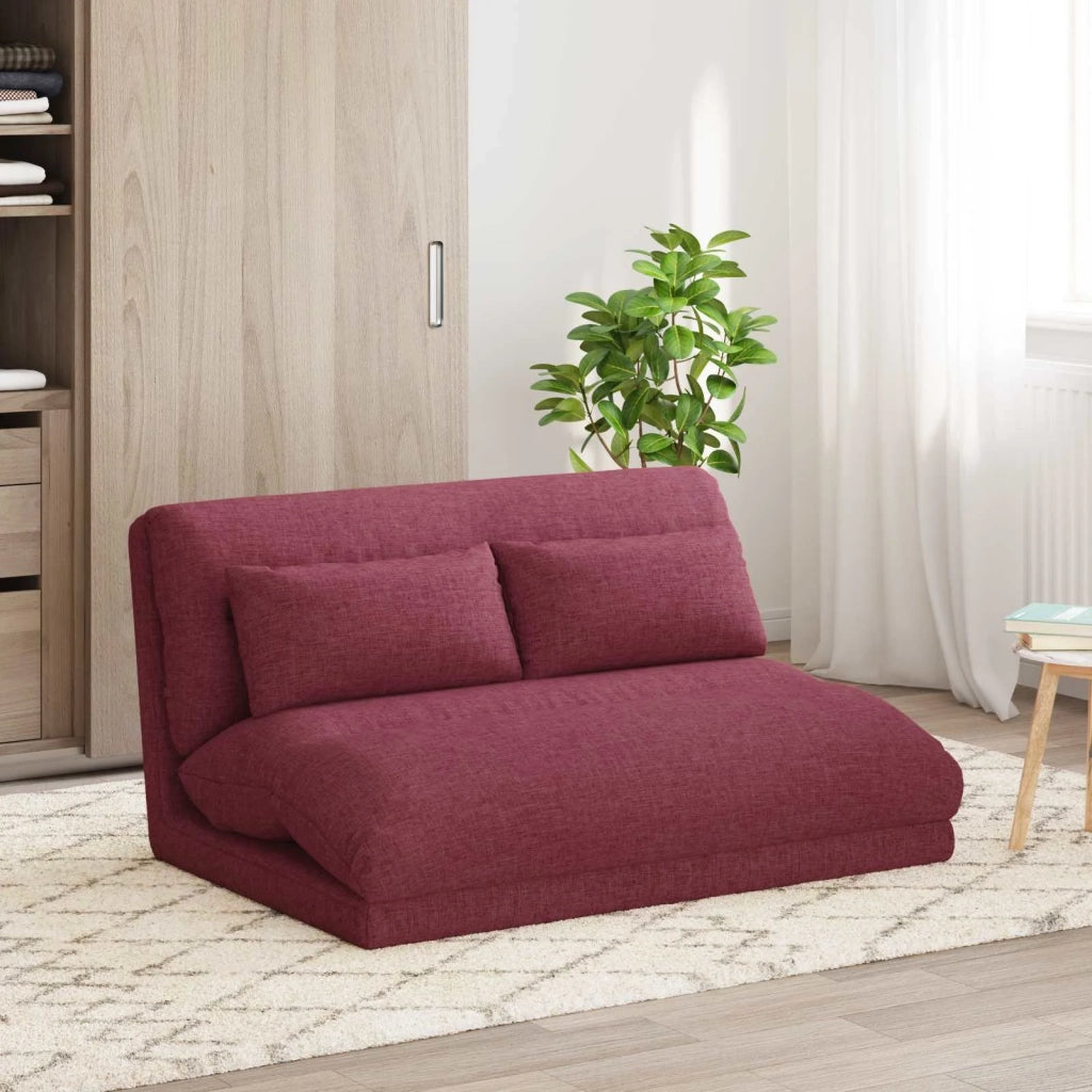 Sedia da Pavimento Rosso Vino 110 x 82 x 55 cm Tessuto 42028205