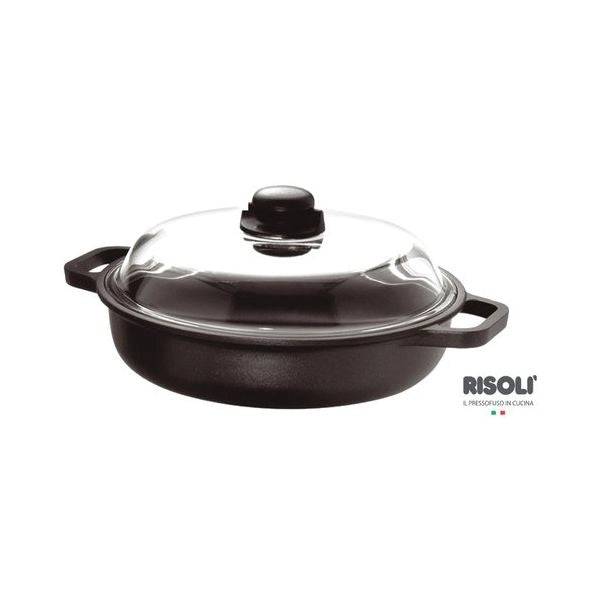 Tegame risoli 099in/24tp induction con coperchio nero - 099IN 24TP