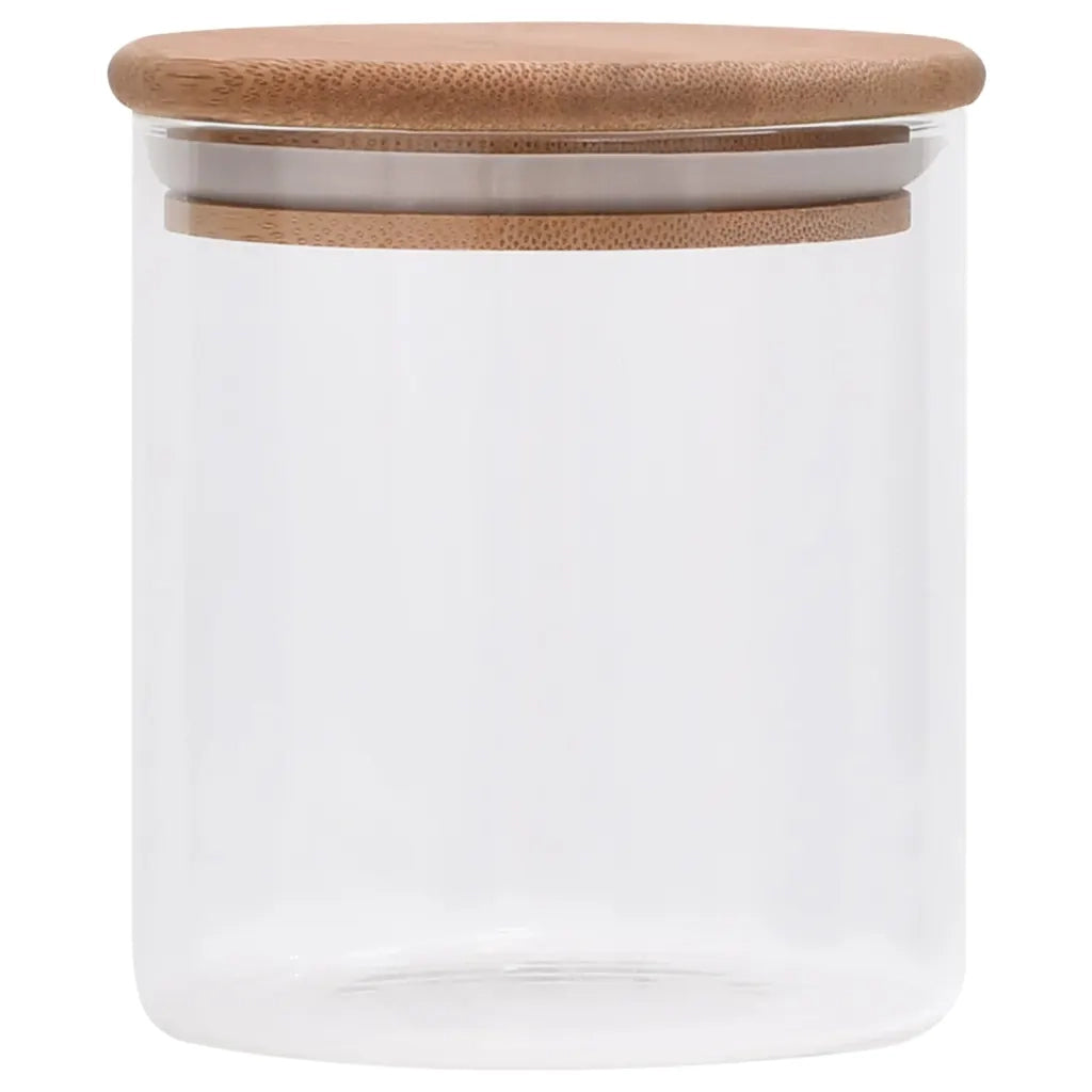 Barattoli di Vetro con Coperchio in Bambù 6 pz 600 ml 150694