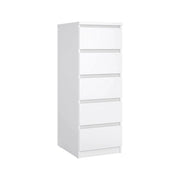 Cassettiera a cinque Achaldi, colore bianco lucido, cm 40x50h111
