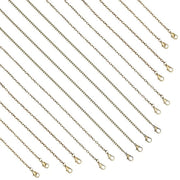 Set di Catene 16 pezzi - Catene a Link Antico - Catene a Cavo in Acciaio - Chiavi a Crociera - Creare Gioielli DIY - 4 Stili
