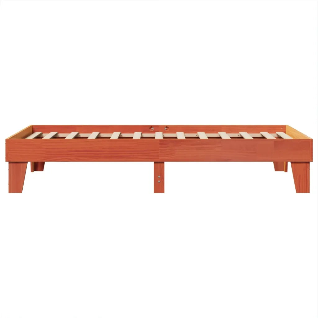 Letto senza Materasso Marrone Cera 75x190 cm in Legno di Pino