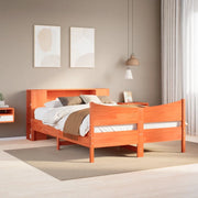 Letto senza Materasso Marrone Cera 140x190 cm in Legno di Pino 3323307