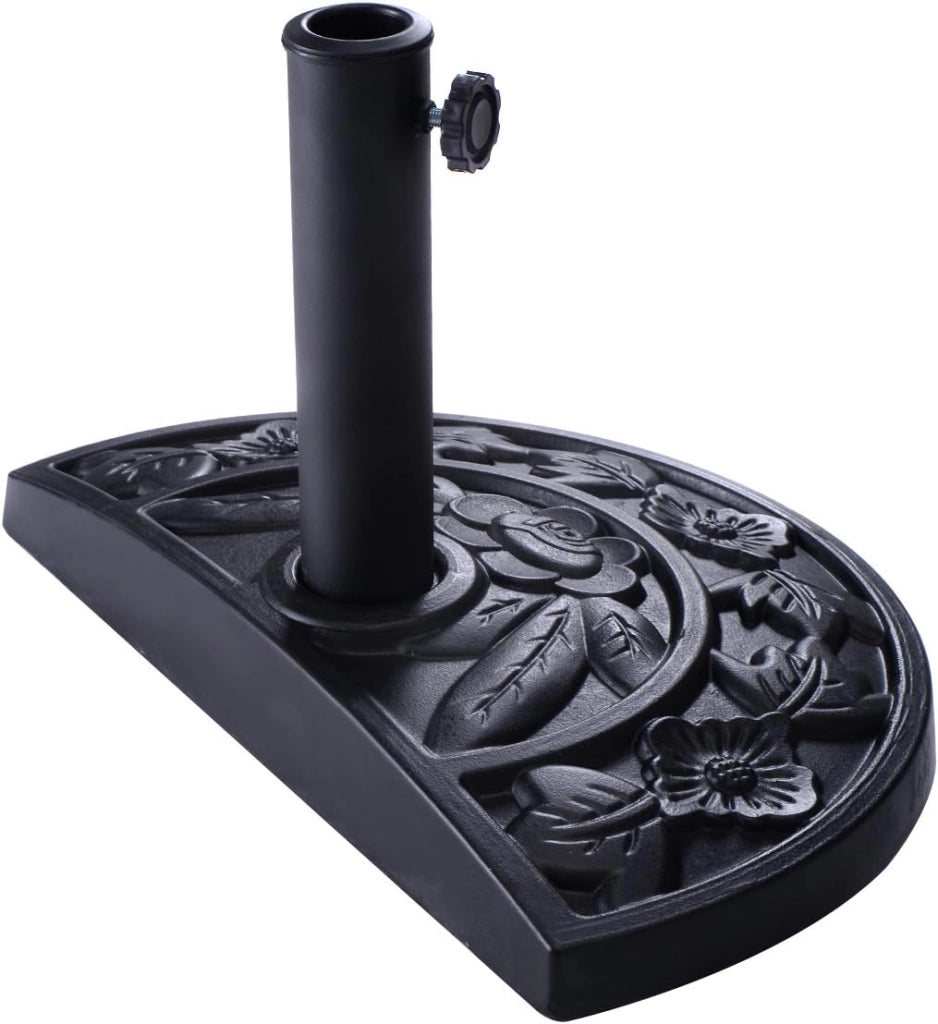 Base per Ombrellone, per Pali da 38-48mm, Base Ombrellone in Resina, 9KG, Nero