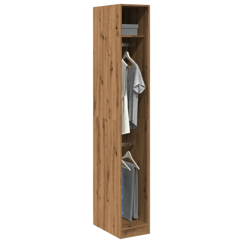 Armadio Rovere Artigianale 30x50x200 cm in Legno Multistrato 3307782
