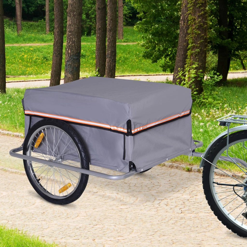 Rimorchio per Bicicletta Pieghevole ¨C Xylo ¨C Carrello Trasporto 140x88x60cm Carico 40kg