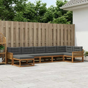 Set di divani da esterno con cuscino 7 pcs Naturale e Antracite