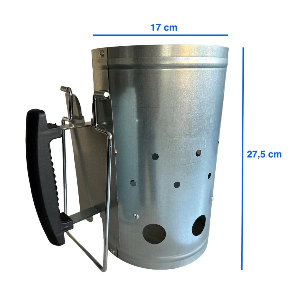 Starter Accendifuoco per Barbecue Accendi Carbone 17X27,5H cm Doppia maniglia